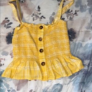 Yellow Hollister crop top